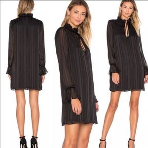 Revolve L'Academie 70s Ruffle Sleeve Dress Size S